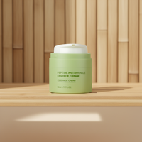 Flacon pompe sans air de 50 g pour crème de soin de la peau, emballage en PP recyclable, pot de lotion cosmétique, pot en plastique vide, cylindre à pompe sous vide