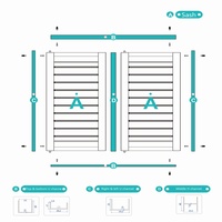 Volets de plantation de fenêtre de haute qualité Volets à persiennes en alliage d'aluminium pour villas et appartements