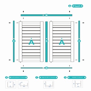 Persianas de plantación de ventana de alta calidad Persianas de persiana de aleación de aluminio para villas y apartamentos - Product Image 2