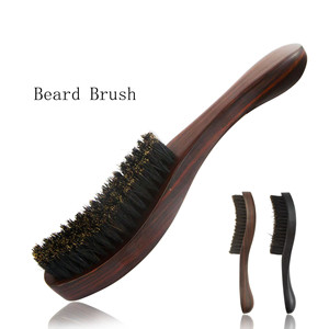Brosse à barbe manche en bois de hêtre brosse à tête d'huile outils de coiffure prix d'usine - Product Image 3