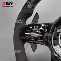 Volant en fibre de carbone forgé personnalisé avec LED, adapté aux Mercedes Benz Classe A, E, S, C, G, W205, W204, W212, W211, W213, E300, W218