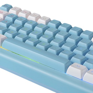 Clavier de jeu sans fil compact 63 touches avec rétroéclairage RVB arc-en-ciel, touches PBT, étanche, USB-C, pour Windows et iOS - Product Image 5