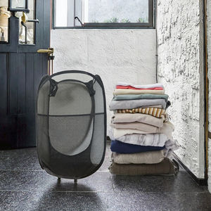 Panier de rangement moderne en maille pliable et réutilisable 46,5x23,5x23,5cm pour la maison, idéal pour les jouets, les vêtements sales et les textiles - Product Image 3