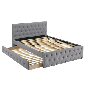Ensembles de Mobilier de Chambre Modernes <span class=keywords><strong>Lit</strong></span> Double/Queen en Tissu avec Tête de <span class=keywords><strong>Lit</strong></span> Épaisse Luxe Léger et <span class=keywords><strong>Lit</strong></span> <span class=keywords><strong>Gigogne</strong></span> à Prix Avantageux - Product Image 4