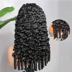 Prêt à être expédié <span class=keywords><strong>Perruque</strong></span> bouclée birmane 100% cheveux humains pré-épilés <span class=keywords><strong>Perruque</strong></span> bouclée birmane en cheveux humains - Product Image 1