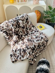 Chất Lượng Cao Tùy Chỉnh Crochet Ném 100% Polyester Chăn Mềm Handmade Dệt Kim Thân Thiện Với Da Thoáng Khí Thân Thiện Với Môi - Product Image 3