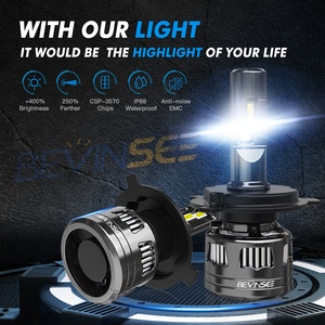 BEVINSEE Hi/Low Beam 120W blanco <span class=keywords><strong>H4</strong></span> 9003 bombillas de faro LED para Subaru Forester 1998-2005 - Product Image 2