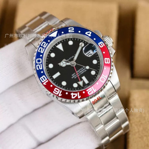 Reloj Mecánico Automático Luminoso para Hombre, Serie Laojia Greenwich <span class=keywords><strong>Cola</strong></span> Ring Pepsi Ring, Resistente al Agua, para Buceo - Product Image 1