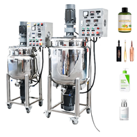 DZJX 100L 1000L Cuve de mélange chimique à double enveloppe pour jus de fruits, mélangeur émulsifiant sous vide pour formule liquide, machine de fabrication de shampoing