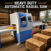 Scie radiale automatique à coupe ascendante de haute précision ±0,3 mm, machine à scier le bois CNC pour bois massif, WPC et matériaux PE