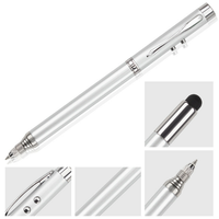 Offre Spéciale Logo personnalisé couleur multi-fonction lumière LED stylet écran tactile doux stylo à bille en métal 0.5mm nouveauté Promotion stylo