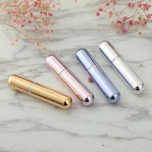 Portable Refillable Aluminum Glass <b>Perfume</b> Atomizer Mist Spray <b>Bottle</b> With Custom Color for Personal Care Travel Use - Product Image 3