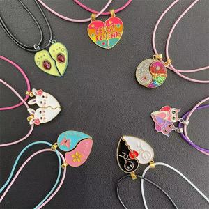 En Stock Offre Spéciale mignon <span class=keywords><strong>meilleur</strong></span> ami colliers mode coloré magnétique amour coeur collier - Product Image 1