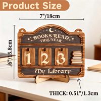 Nouveauté : Compteur de livres en bois pour les amateurs de livres et la décoration intérieure – Présentoir de comptage de livres, Ornement de bureau, Panneaux de comptage de livres lus