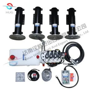 Mobile caravan trailer use auto leveling system hydraulic cylinder double acting