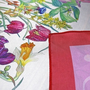 Sciarpa in poliestere Jacquard <span class=keywords><strong>di</strong></span> <span class=keywords><strong>seta</strong></span> imitata personalizzata all'ingrosso sciarpa in <span class=keywords><strong>Chiffon</strong></span> <span class=keywords><strong>di</strong></span> raso 140x140 con fiori - Product Image 5
