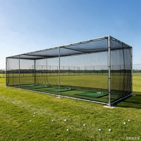 Enceinte de simulation d'entraînement de golf en extérieur, tunnel de frappe de baseball et de cricket pliable, portable, personnalisable et très élastique