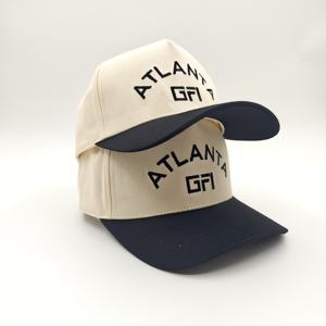 Casquette de baseball sportive en coton Oxford Dobby 5 panneaux de haute qualité avec logo brodé personnalisé, bicolore et réglable - Product Image 4