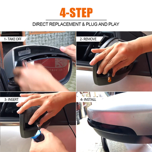 Lot de 2 clignotants séquentiels à LED ambre pour rétroviseur, compatibles Ford Kuga, Escape, <span class=keywords><strong>EcoSport</strong></span>, C-Max, <span class=keywords><strong>Focus</strong></span> 2013-2018 - Product Image 5