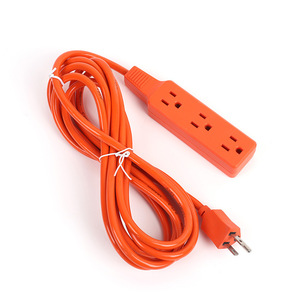 Câble d'extension à usage extérieur <span class=keywords><strong>Orange</strong></span> Euro 2 Round Pin <span class=keywords><strong>Plug</strong></span> avec SJT 2/16AWG terminé par une prise de courant à 3 pôles - Product Image 2
