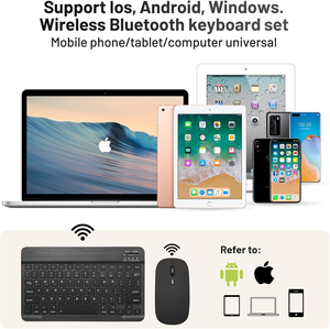 OEM Custom VONN 10 Inch Slim Mini <strong>Keyboard</strong> Mouse Combo Rechargeable Wireless BT <strong>in</strong> Spanish <strong>Hebrew</strong> French Multi Languages
