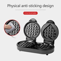 Gaufrier double mini 2025 le plus vendu - Cuisson rapide en 3 minutes, chauffage uniforme, conception sécurisée pour les enfants, cadeau familial idéal