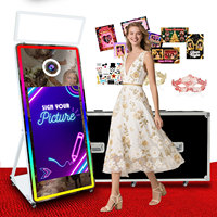 Cabina de Fotos con Espejo Mágico, Compatible con Cámara e Impresora, Espejo Fotográfico para Eventos, Cabina de Fotos Selfie