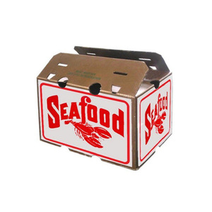 RDY Verpackung Maßgefertigte Wasserdichte Kartonagen für Garnelen, Meeresfrüchte, Mais, Tiefkühlkost, Obst und Gemüse - Wachsbeschichtete Transportboxen - Product Image 1