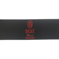 Nouveau style de dessous-de-verre antidérapant en PVC souple, motif poisson, tapis de table personnalisé pour bière, tapis de cuisine carré noir résistant aux hautes températures