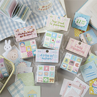 100 notes autocollantes par paquet, série Wish Keepsake Album, mini notes autocollantes basiques, décorations de journal mignonnes dessinées à la main