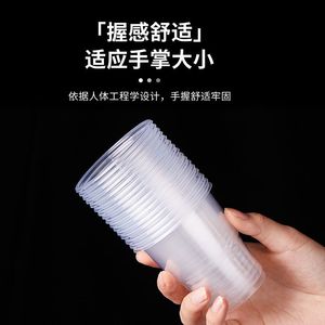 Gobelets en plastique jetables transparents à fond épaissi résistants à la chaleur pour usage domestique et commercial - Product Image 3