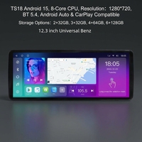 Radio de Coche Portátil Android de 12.3 Pulgadas con GPS, Navegación, Multimedia, Reproductor, Bluetooth, WIFI, Mirror Link, Amplificador para Benz ML 2012-2015