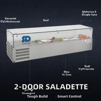 Soardragon Saladette/Salad Bar persiapan kulkas meja pendingin atas Sandwich kereta bawah tanah
