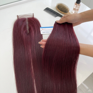 วิกผมตรงแบบมีโครงสีเบอร์กันดี - Product Image 1