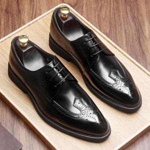 Zapatos Oxford de Moda para Hombre 2025 - Zapatos Formales de Negocios con Cordones de Cuero para Caballero - Zapatos Casuales de Alta Calidad para Otoño que Aumentan la Estatura - Product Image 3
