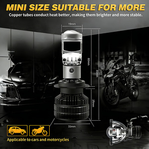 หลอดไฟหน้าโปรเจคเตอร์ LED อลูมิเนียมอัลลอยด์กันน้ำ IP68 รุ่นใหม่ 12V 6000K 50W แสงสีฟ้า H4/<span class=keywords><strong>H7</strong></span>/H11/9005/9006 สำหรับ - Product Image 4