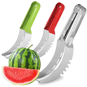 Efficient Stainless Steel Watermelon Slicer Server with Non-Slip Handle Manual Fruit Divider and <b>Cutter</b> Tool - Product Image 1