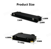Pendingin SSD Logam untuk M.2 2280 NVMe/MSATA Solid State Disk Drive Pendingin Cepat dari Paduan Aluminium untuk Mini PC, Laptop.