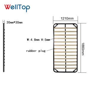 Schlafzimmermöbel Holzbett 4FT Größe B1210*L1860mm Super Metall Einzelbettgestell mit Gasdruckfeder VT-14.091 WELLTOP - Product Image 4