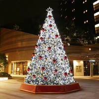Sapin de Noël géant imperméable IP65 avec lumières LED, sapin de Noël artificiel en PVC pour la décoration de Noël commerciale