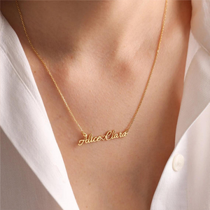 EManco Collana Personalizzata con Doppi Nomi e Cuore, Ciondolo con Nome Personalizzato, Gioielli in Acciaio Inossidabile per Donne, Regali per Coppie - Product Image 4