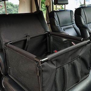 Kinghon Asiento Elevador Portátil Transpirable para Perros Pequeños y Medianos, Cesta Delantera Plegable para Coche con Estampado para Gatos - Product Image 5