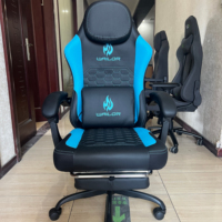 Chaise de gaming exécutive à dossier haut JOHOOFURNITURE, en PU rouge, réglable en hauteur, pivotante, avec support lombaire, pour bureau moderne à domicile
