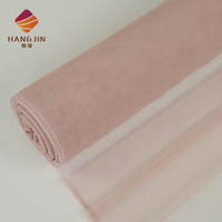 Tissu en tulle rose poudré, rose foncé, en nylon doux, maille transparente en tricot pour robe de mariée princesse - Grande vente