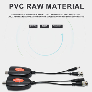 HD Video Balun Power Supply 2-in -1 <b>Cable</b> PVT Line for CCTV <b>Camera</b> System HD-TVI HD Video Balun Connector - Product Image 4