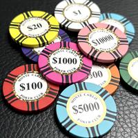 Jeu de jetons de casino Monte Carlo en argile, style professionnel très demandé, pratique, inoffensif et non toxique