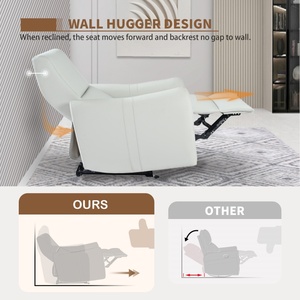 Fauteuil inclinable électrique pivotant et à bascule en PU rembourré, confortable et luxueux, pour chambre, salon ou hôtel - Product Image 5