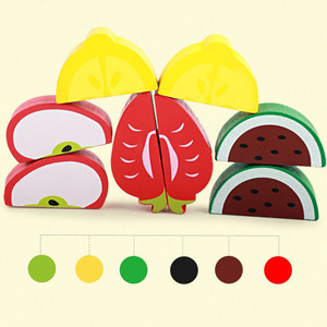 Juguete de Cocina de Madera al por Mayor, Juguete de Rompecabezas de Frutas y Verduras para Cortar, para la Educación Infantil - Product Image 4