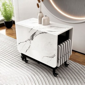 Rắn gỗ hình chữ nhật bàn ăn đơn giản hiện đại cho căn hộ nhỏ phòng khách đa chức năng gấp ghế lưu trữ tính năng - Product Image 1