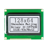 Layar LCD Modul Grafis Monokrom MAIJING 128x64 Resolusi 3.1 inci Port Paralel Serial dengan Lampu Latar LED, Laris Terjual